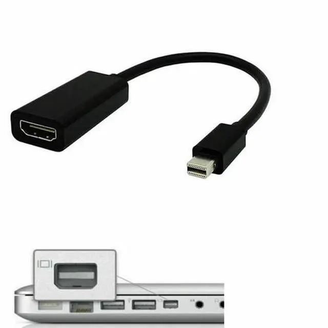 Alt view image 2 of 7 - Mini DisplayPort Thunderbolt To HDMI Adapter For Microsoft Surface Pro 2 3 4 BLK