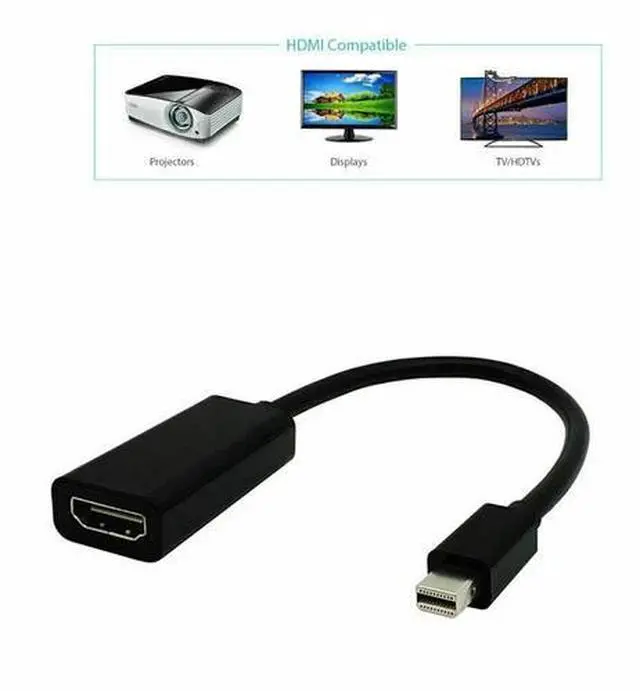 Main image of Mini DisplayPort Thunderbolt To HDMI Adapter For Microsoft Surface Pro 2 3 4 BLK