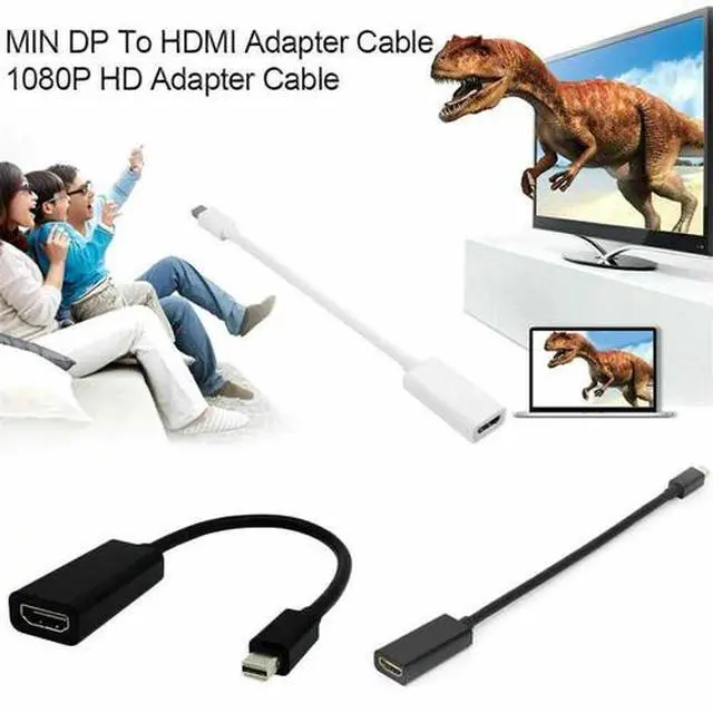 Alt view image 4 of 7 - Mini DisplayPort Thunderbolt To HDMI Adapter For Microsoft Surface Pro 2 3 4 BLK