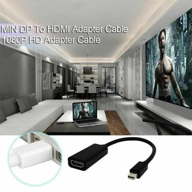 Alt view image 5 of 7 - Mini DisplayPort Thunderbolt To HDMI Adapter For Microsoft Surface Pro 2 3 4 BLK