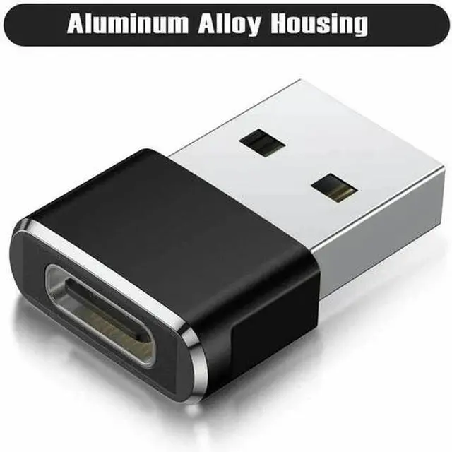 Alt view image 3 of 7 - 4 PACK USB to USB C Adapter Type-C Female to A Male OTG Converter Car Charger US