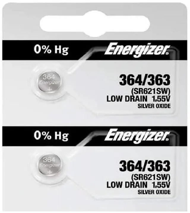 Main image of 2 x Fresh Stock Energizer Watch Silver Oxide Batteries 364/363 SR621SW Battery
