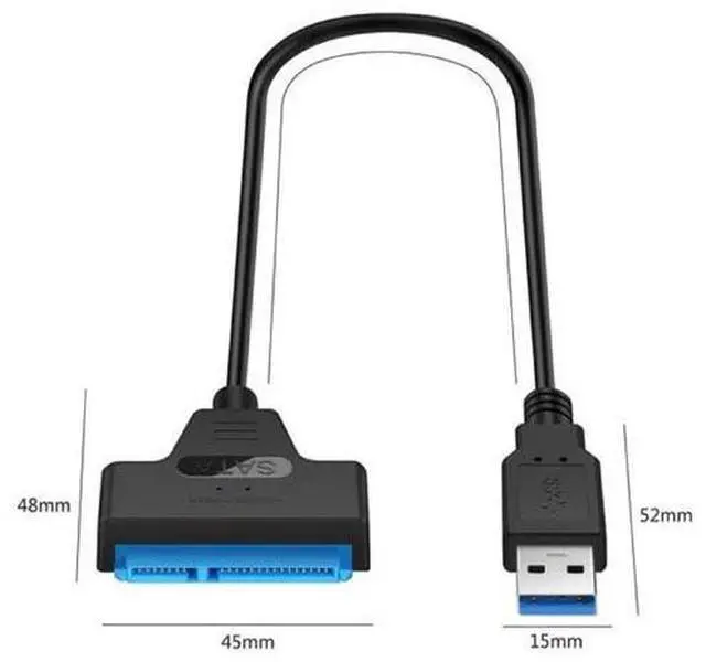 Main image of USB 3.0 To 2.5" SATA III Hard Drive Adapter Cable-SATA To USB3.0 Converter Black
