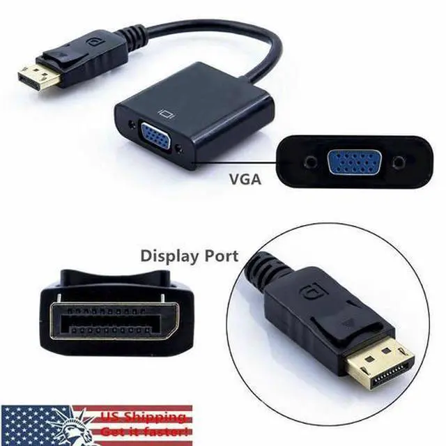 Main image of Display Port DP to VGA Adapter Cable cord 1080P for laptop desktop Game Monitor