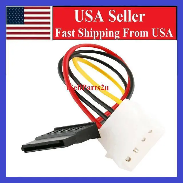 Main image of New IDE/Molex 4-Pin Male To Serial ATA SATA 15-Pin Female Power Adapter Cable