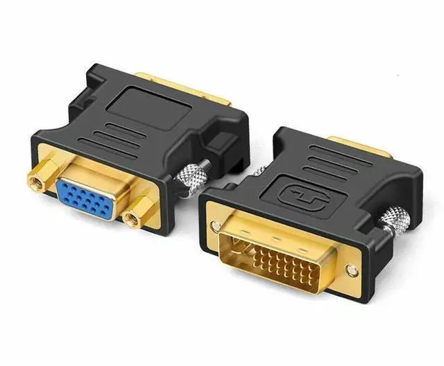 Main image of DVI-I Male Analog (24+5) to VGA Female (15-pin) Connector Adapter Desktop PC