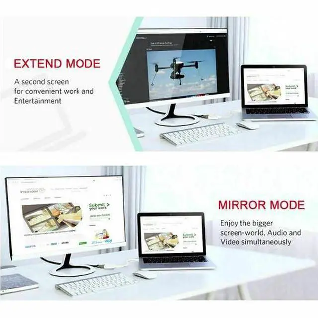 Alt view image 6 of 6 - Mini Display Port DP Thunderbolt to HDMI Adapter Cable For Laptop Desktop PC