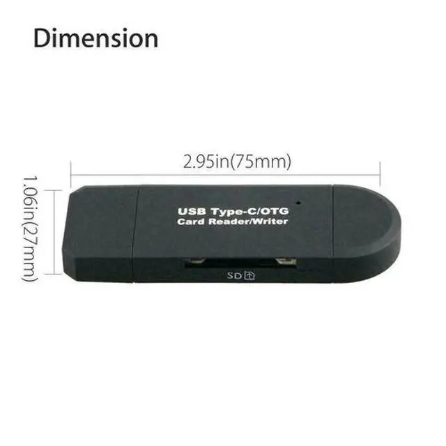 Alt view image 7 of 7 - Card Reader USB 3.0 Type C Micro SD TF OTG Smart Memory Adapter Laptop Computer