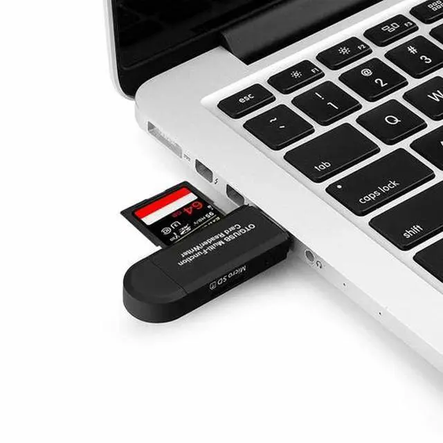 Alt view image 4 of 7 - Micro USB OTG to USB 2.0 Adapter SD/Micro SD Card Reader With Standard USB Male