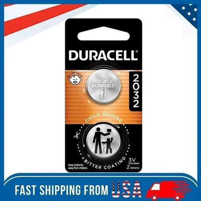 Main image of Duracell 2032 CR2032 DL2032 CR Lithium Button Cell Battery 2 Pack Exp. Jan 2034