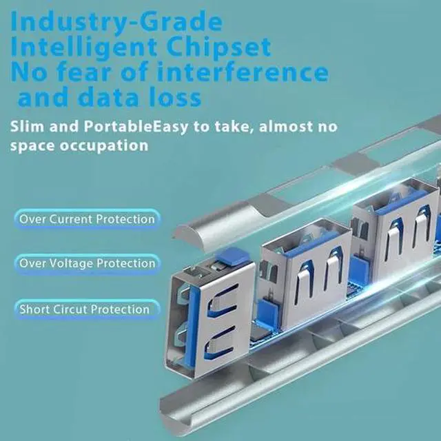 Alt view image 5 of 7 - USB-C Type C to USB 3.0 4 Port Hub Splitter For PC Phone Notebook Laptop Tablet
