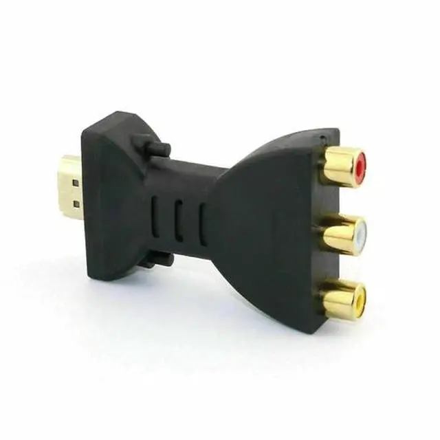 Alt view image 2 of 7 - HDMI Male to 3 RCA Female Composite AV Video Audio Adapter Converter for TV PC