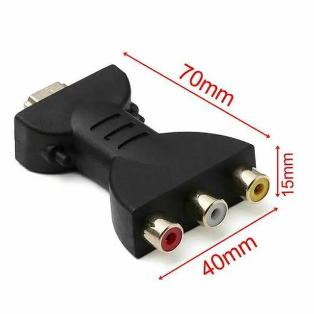 Alt view image 4 of 7 - HDMI Male to 3 RCA Female Composite AV Video Audio Adapter Converter for TV PC