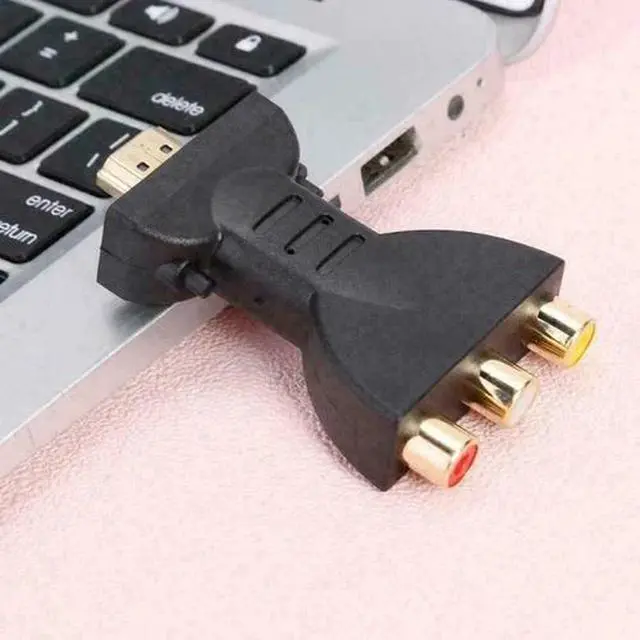 Alt view image 5 of 7 - HDMI Male to 3 RCA Female Composite AV Video Audio Adapter Converter for TV PC