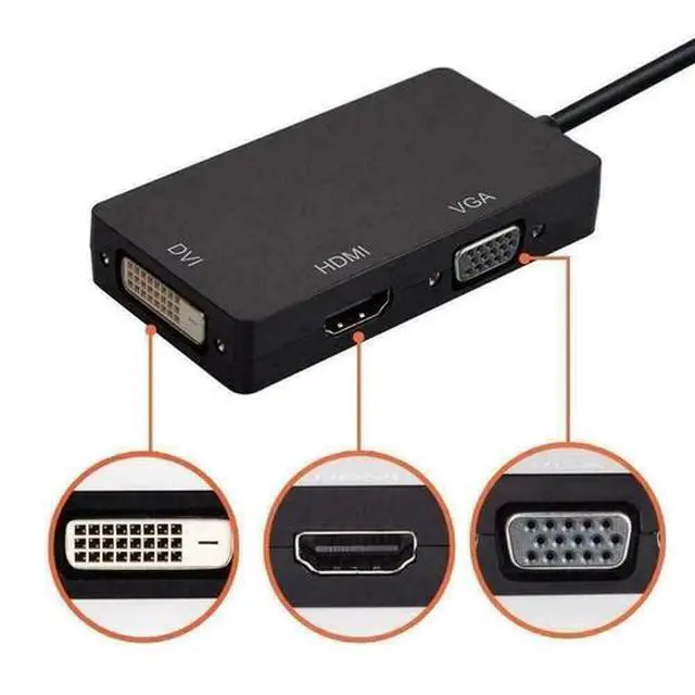 Alt view image 3 of 7 - 3 In 1 Displayport DP Male To HDMI/DVI/VGA Female Adapter Converter Cable 1080P
