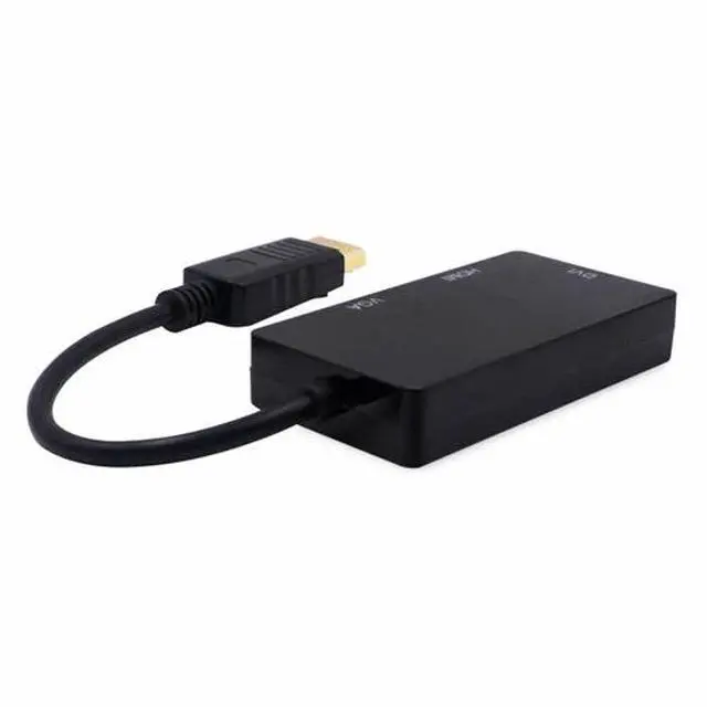 Alt view image 5 of 7 - 3 In 1 Displayport DP Male To HDMI/DVI/VGA Female Adapter Converter Cable 1080P