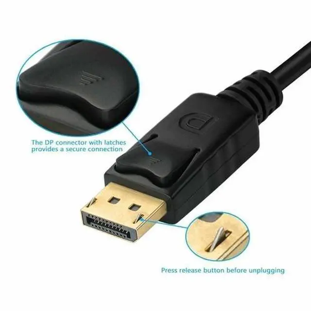 Alt view image 6 of 7 - 3 In 1 Displayport DP Male To HDMI/DVI/VGA Female Adapter Converter Cable 1080P