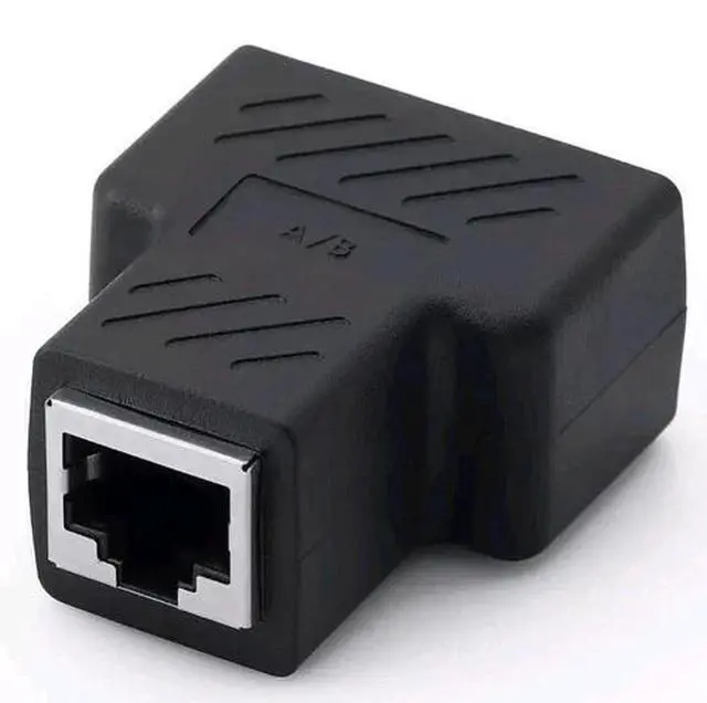 Alt view image 6 of 7 - RJ45 Splitter Adapter 1 to 2 Ways Dual Female Port CAT6/5/7 LAN Ethernet Cable