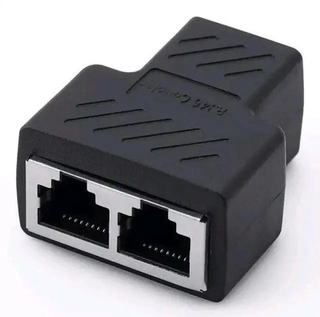Alt view image 7 of 7 - RJ45 Splitter Adapter 1 to 2 Ways Dual Female Port CAT6/5/7 LAN Ethernet Cable