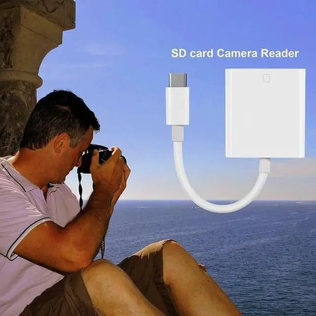 Alt view image 3 of 7 - USB C SD Card Reader Type-C to SD Card Camera Reader Adapter for Android