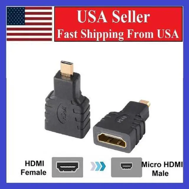 Main image of Micro HDMI Type D Male To HDMI Type A Female Cable Adapter Converter Connector