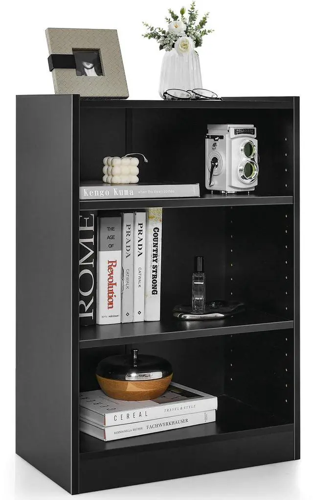 Main image of SPORFIT Bookshelf, 3-Tier Open Wooden Bookcase