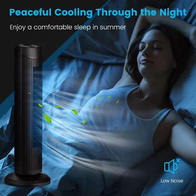 Alt view image 3 of 7 - ARLIME Tower Fan, 28 Inch Oscillating Fan with 3 Adjustable Speed