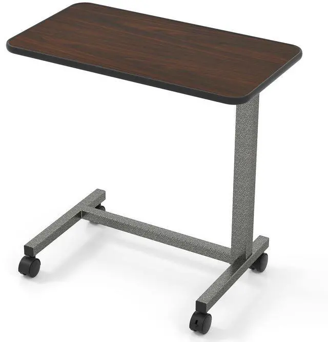 Main image of SPORFIT Height Adjustable Table, 28" x 15" Mobile Computer Desk, Brown
