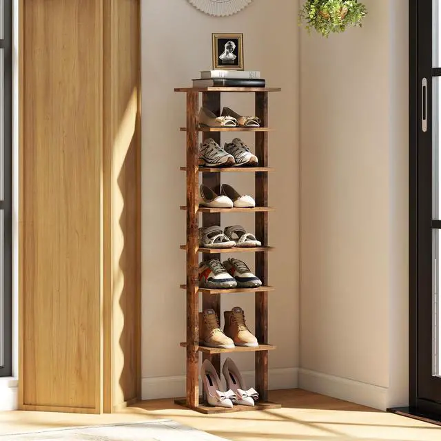 Alt view image 2 of 7 - SPORFIT 8-Tier Vertical Shoe Rack