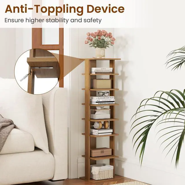 Alt view image 6 of 7 - SPORFIT 8-Tier Vertical Shoe Rack