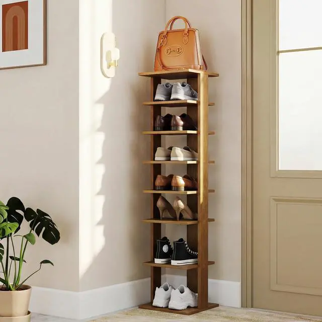 Alt view image 2 of 7 - SPORFIT 8-Tier Vertical Shoe Rack
