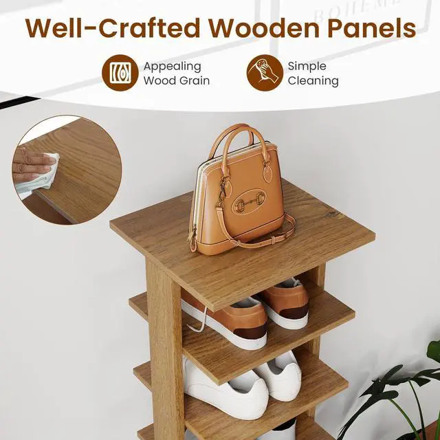 Alt view image 5 of 7 - SPORFIT 8-Tier Vertical Shoe Rack