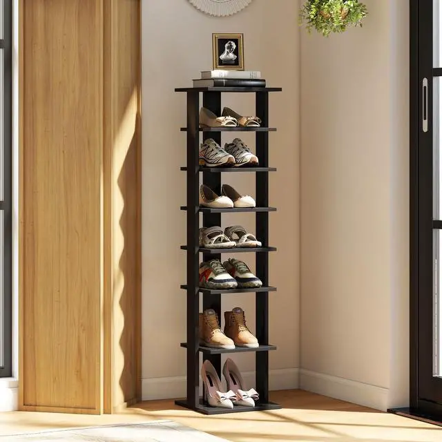 Alt view image 2 of 7 - SPORFIT 8-Tier Vertical Shoe Rack