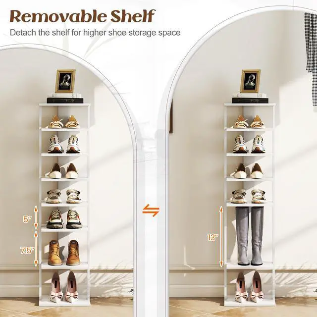 Alt view image 4 of 7 - SPORFIT 8-Tier Vertical Shoe Rack
