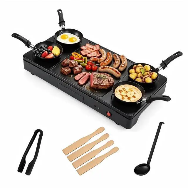 Main image of ARLIME Raclette Table Grill for 4 People, 1000W Indoor Electric Griddle