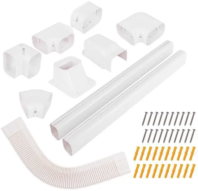 Main image of ARLIME 4" 10FT Mini Split Line Set Cover, Decorative Line Set Cover Kit