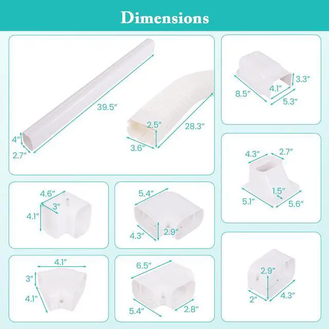 Alt view image 6 of 7 - ARLIME 4" 10FT Mini Split Line Set Cover, Decorative Line Set Cover Kit