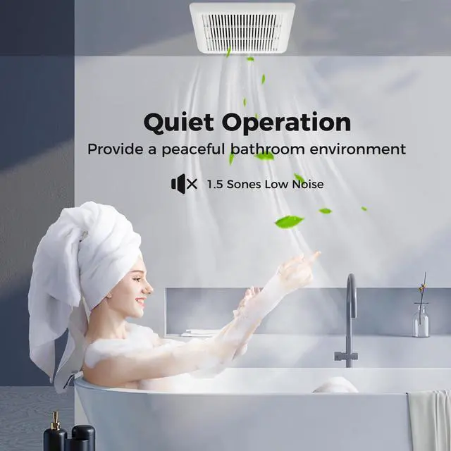 Alt view image 5 of 7 - ARLIME Bathroom Exhaust Fan, 80 CFM Ceiling Mount Exhaust Ventilation Fan