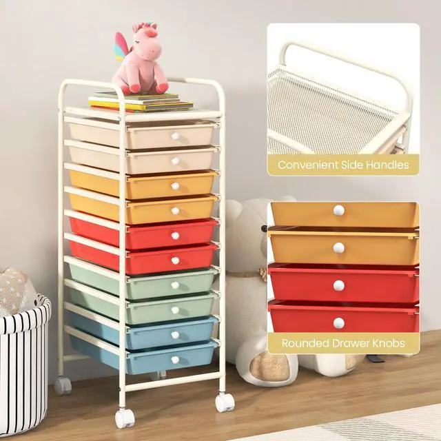 Alt view image 6 of 7 - ARLIME 10-Drawer Storage Cart, 10 Drawer Trolley