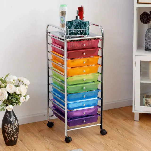 Alt view image 2 of 7 - ARLIME 10-Drawer Storage Cart, 10 Drawer Trolley