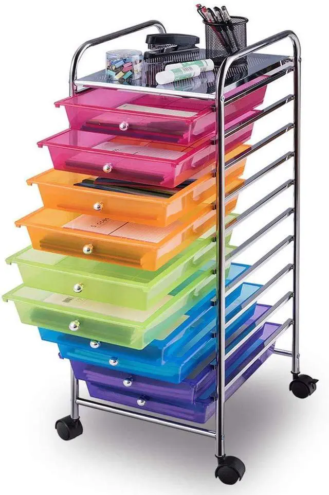 Alt view image 6 of 7 - ARLIME 10-Drawer Storage Cart, 10 Drawer Trolley