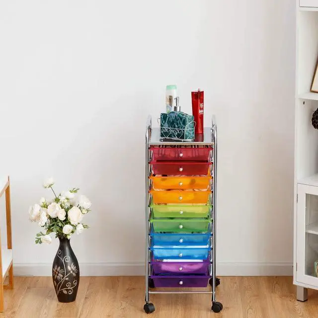 Alt view image 5 of 7 - ARLIME 10-Drawer Storage Cart, 10 Drawer Trolley