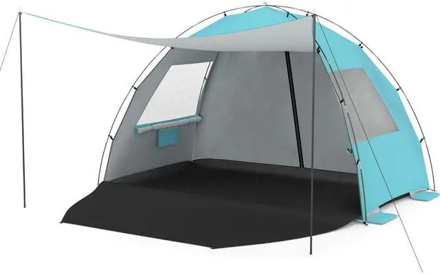 Main image of SPORFIT Beach Tent Sun Shelter, UPF50+, Blue (3-4 Person)