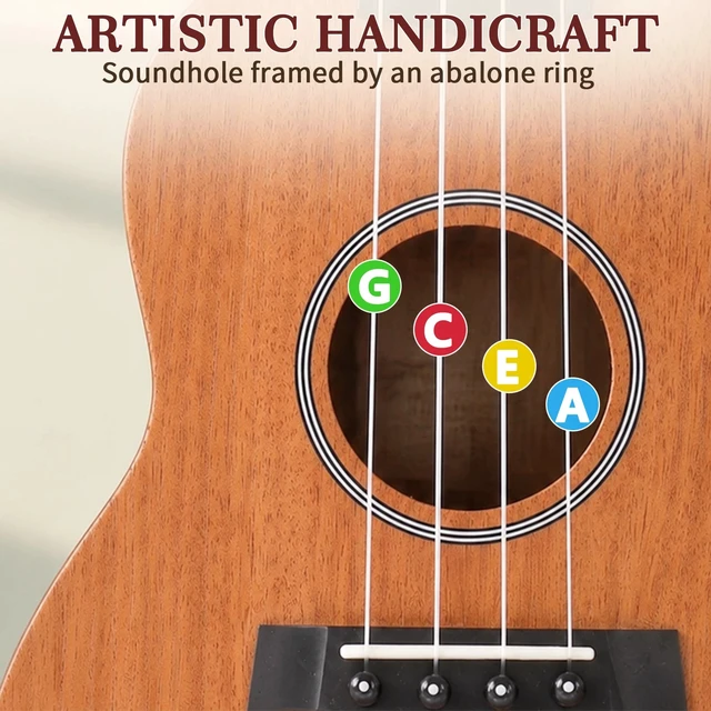Alt view image 3 of 7 - 21-Inch Ukulele Soprano Mahogany Beginner Kit With Gig Bag, Strap Picks Tuner