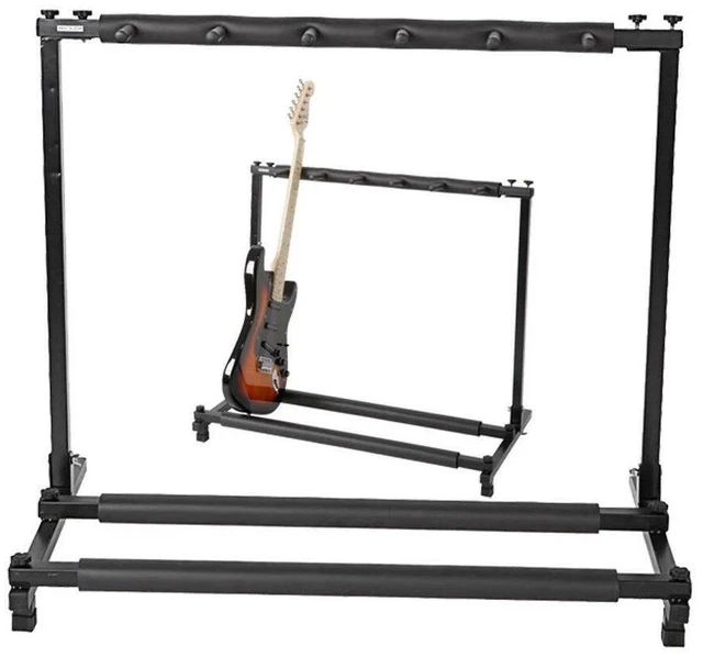 Main image of Multi Guitar Stand 5 Holder Folding Organizer Rack Stage Bass Acoustic Electric
