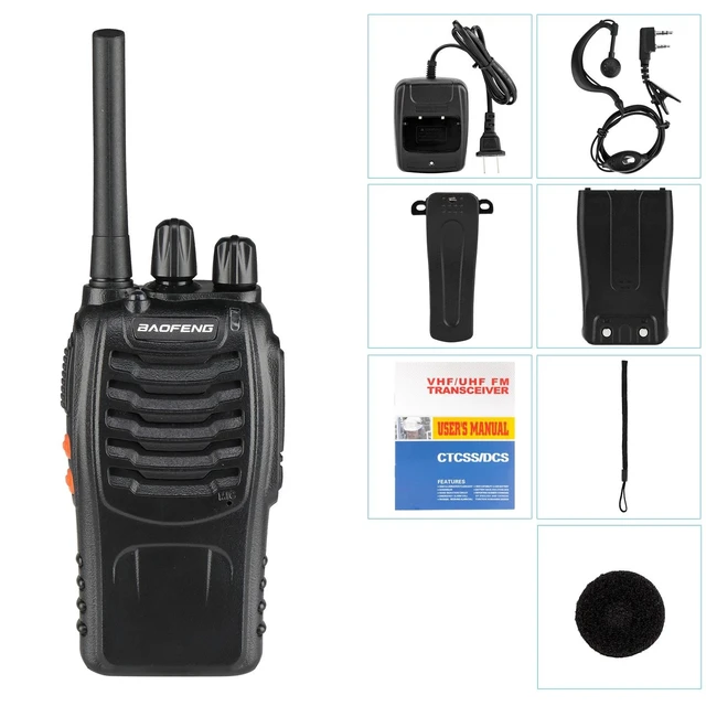 Alt view image 2 of 7 - 2 Pack Baofeng BF-88A Walkie Talkie 2 Two Way Radio Handheld Long Range FRS