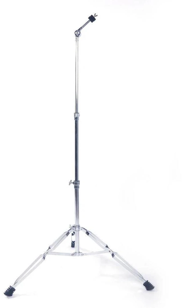 Main image of Glarry Straight Drum Cymbal Stand Double Braced Chrome Adjustable Height