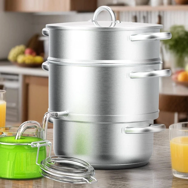 Main image of Universal Stainless Steel Steam Juice Extractor, 4.5 Quart for All Stovetops New