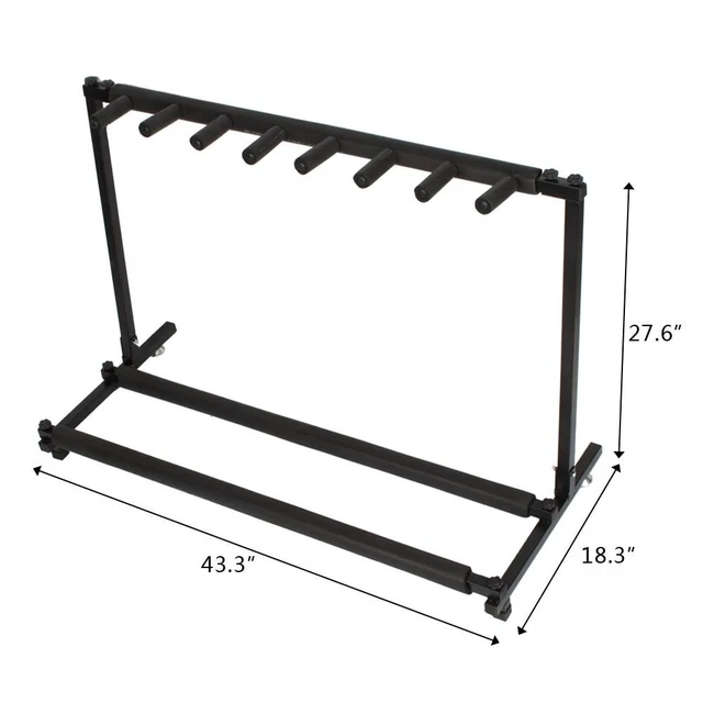 Alt view image 2 of 7 - Multi Guitar Stand 7 Holder Folding Organizer Rack Stage Bass Acoustic Electric