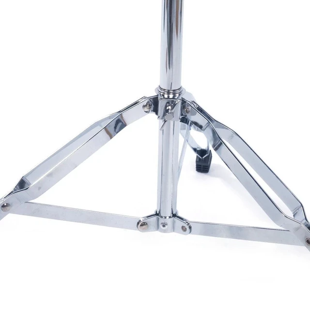 Alt view image 7 of 7 - Glarry Straight Drum Cymbal Stand Double Braced Chrome Adjustable Height